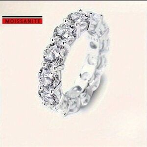 NWT-S925 Moissanite Eternity Band size 6